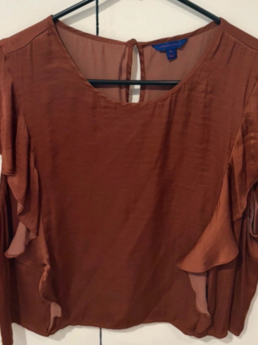 Aeropostale Rust Ruffle Sleeve Blouse